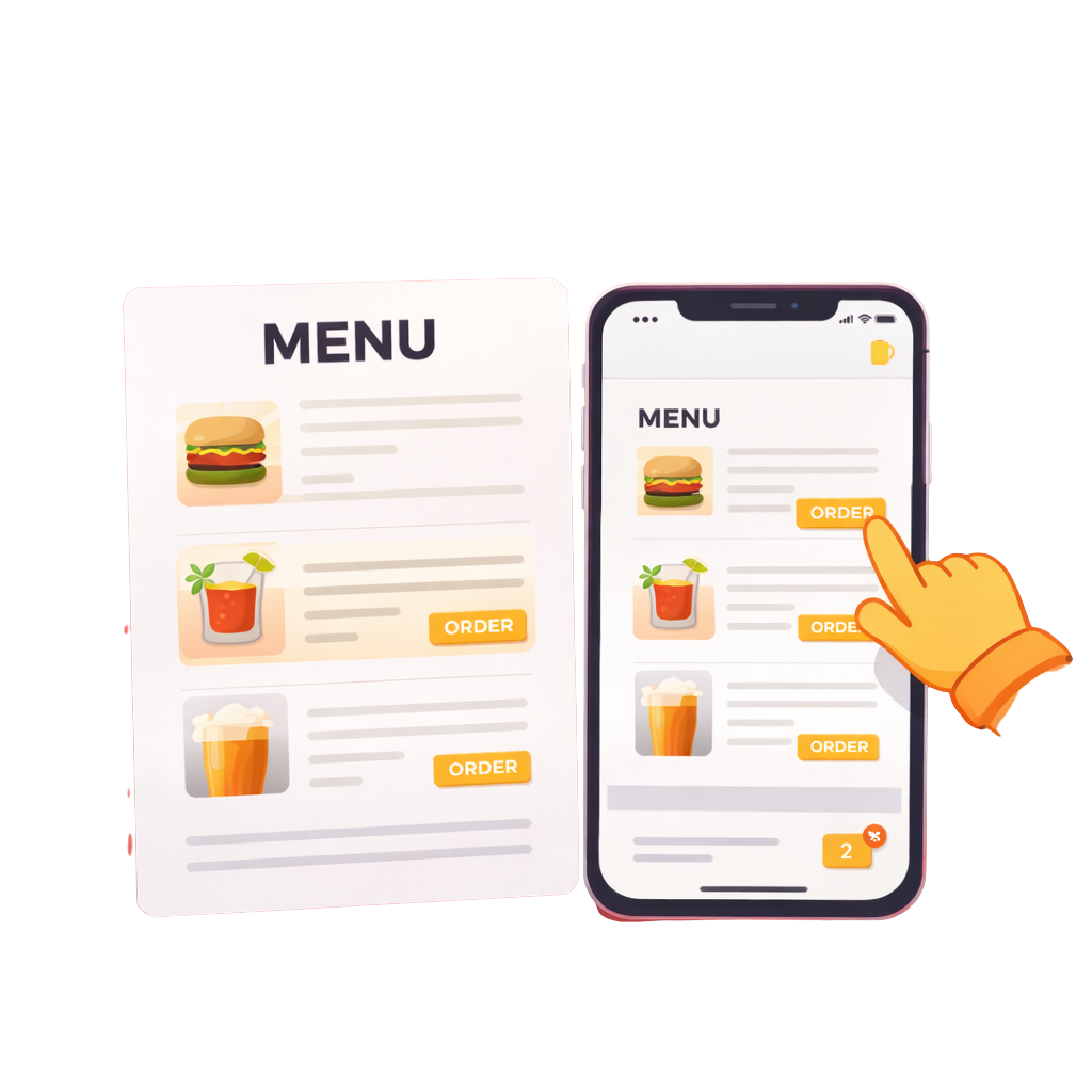 Visual preview of enticing digital menus