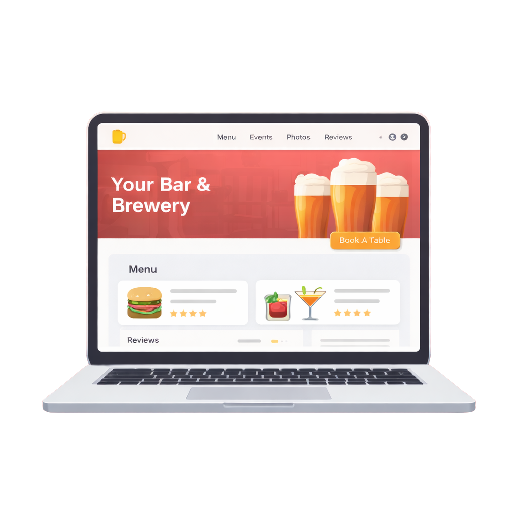 Visual preview of a functioning website