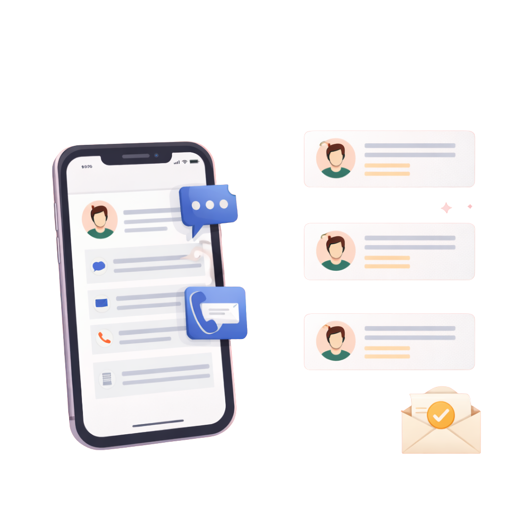 Visual preview of automated lead follow up
